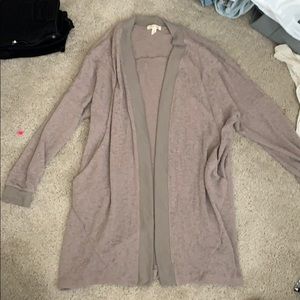 Tan/brown long cardigan NWOT